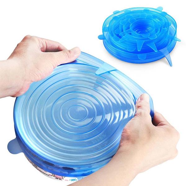 6 Extensible Silicone Lids